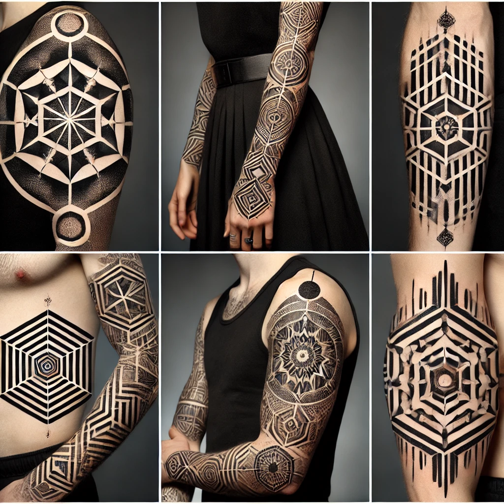 5 Geometric Tattoos That Are Perfectly Symmetrical Works of Art: A Showcase of Balanced Beauty