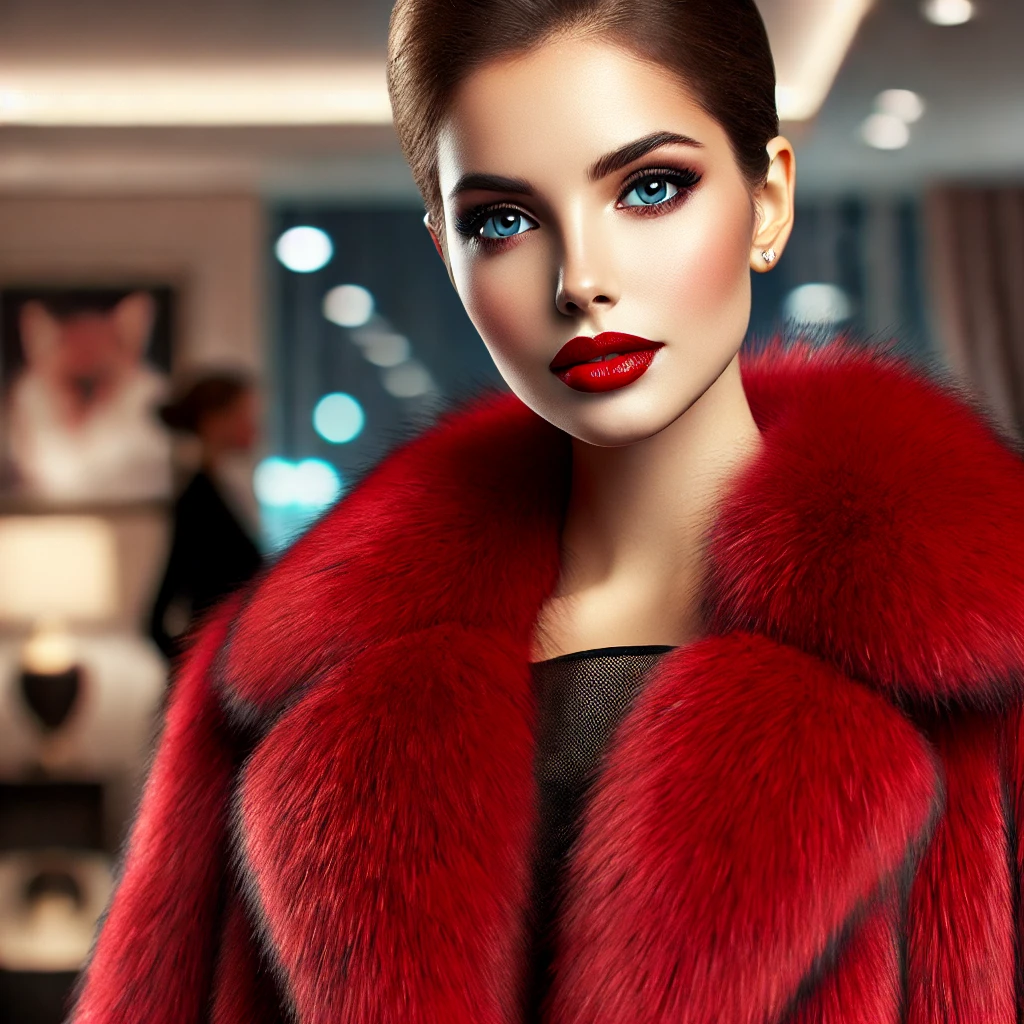 Selena Gomez Matched Her Red Faux Fur Coat to Her Lipstick for a Stunning Look